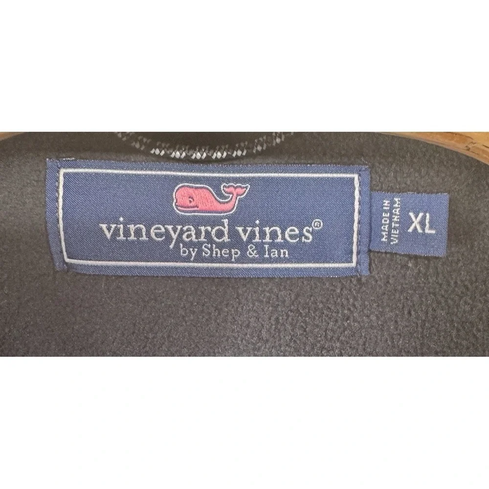 Vineyard‎ Vines Fleece Vest Green Full Zip Pockets Logo Men's Size XL READ